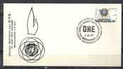 GREECE ENVELOPE   (A 0155)  INAUGURATION OF THE PAVILLION OF THE U.NO. AT THE INTERNATIONAL FAIR - THESSALONIKI  7.9.77 - Postal Logo & Postmarks