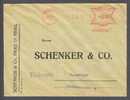 Czechoslocakia SCHENKER & CO PRAG IN PRAG Praha 1 Meter Stamp Cancel Cover 1927 Purple "TISKOPIS" Kopenhagen Denmark - Covers & Documents