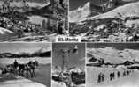St MORITZ  5 VUES   - 1965  -  BELLE CARTE PHOTO  SM  - - St. Moritz