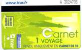 CARNET 1 VOYAGE VENDU UNIQUEMENT PAR 10 .2008 TCAR AGGLO DE ROUEN  SEINE MARITIME 76  VOIR SCANER - Europe