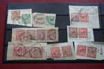 GREAT-BRITAIN-ROYAUME-UNI      SUR FRAGMENTSPERFORES PERFINS PERFURADOS Perforé Perfin 19  TIMBRES - Perfin