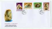 FDC 1998 Ancient Chinese Art Treasures Stamps -Jade Mount Pavilion Elephant - Olifanten