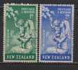 New Zealand Used 1949, Health, Set Of 2, Nurse & Child, Flowers. - Gebraucht