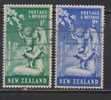 New Zealand Used 1949, Health, Set Of 2, Nurse & Child, Flowers. - Gebruikt