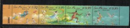 REPUBBLICA DI SAN MARINO 2004 OLIMPIADI GIOCHI OLIMPICI ATENE OLYMPIC GAMES ATHENE SERIE STRISCIA STRIP SET MNH - Unused Stamps