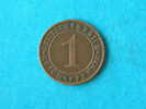 1924 J - 1 REICHSPFENNIG / KM 37 ( For Grade, Please See Photo ) ! - 1 Renten- & 1 Reichspfennig