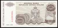 Billet De Banque Neuf - 500 000 000 Dinara - N° A 0050864 - Croatie. République Serbe De Croatie 1993 - Kroatien