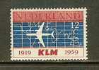 Ned 1959 K.L.M. Stamp Mint Hinged 729 1 Value Only, Thus Not Complete - Neufs