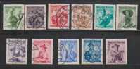 Austria Used 1948, 11v, Costumes Series, Culture - Used Stamps
