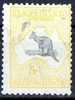 Australia 1915 5 Shillings Grey & Yellow Kangaroo 3rd Watermark (Wmk 10) Used - Centred Hi & Right - SG42 - Gebraucht
