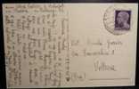 PADOVA 1945 24 Dicembre  USO SINGOLO IMPERIALE SENZA FASCI 1 LIRA Cartolina Buon Anno Viaggiata Per Volterra - Poststempel