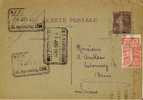 PK  Lyon - Bern  (Zusatzfrankatur Mit Werbe-Anhänger EVIAN)     1928 - Lettres & Documents