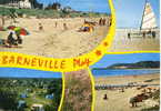 BARNEVILLE (Manche) - La Plage - Le Camping Des "Bosquets" - Circulée En 1982 - 2 Scans - Barneville