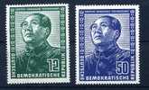 Président MAO  DDR ** Yv 38 40  Michel 286 288 **  Cote 180 E  Mint NH - Ongebruikt