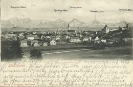 AK Kaufbeuren Ortsansicht + Alpenkette Litho 1903 #27 - Kaufbeuren