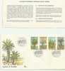 TRANSKEI -1980 - FDC - CYCADS (PALMTREES)OF TRANSKEI - WITH 4 STAMPS & INSIDE EXPLANATORY CARD - Transkei