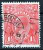 Australia 1924 King George V 1.5d Scarlet - Single Crown Wmk Used - Actual Stamp - Melbourne - SG77 - Gebraucht