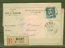 FRANCE N° 181 Obl.  S/Lettre Entiére Recommandée - Covers & Documents