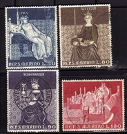 REPUBBLICA DI SAN MARINO 1969 DIPINTI DI AMBROGIO LORENZETTI SERIE COMPLETA COMPLETE SET USATA USED OBLITERE' - Oblitérés