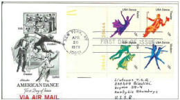 USA United States 1978 FDC Dance Ballet Theater Theatre Teatro Music Folk - 1971-1980