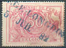 50 Centimes Rose, Annulé Par La Griffe En Bleu De LIEGE-LONGDOZZ 5 JUIL 1882 . R Et TB  - 6326 - NORD-BELGE - Nord Belge