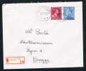 Lettre Recomm. Affr. N°832+833 De L'AGENCE "OOSTENDE*13*/1951" -> Brugge - Cartas & Documentos