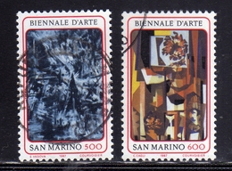 REPUBBLICA DI SAN MARINO 1987 BIENNALE DELL'ARTE SERIE COMPLETA COMPLETE SET USATA USED OBLITERE' - Used Stamps
