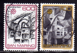 REPUBBLICA DI SAN MARINO 1987 EUROPA UNITA CEPT SERIE COMPLETA COMPLETE SET USATA USED OBLITERE' - Gebraucht