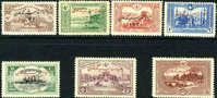 Turkey #278-84 Mint Hinged Overprinted Set From 1914 - Unused Stamps