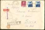 ROMANIA LUGOJ CENSORED EXPRESS R-COVER TO SIRIA 1942 - Foreign Occupations