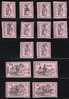 GB STRIKE MAIL (BANNOCKBURN DELIVERY) SET OF 22 COLOUR ESSAYS PINK IMPERF NHM Carriages Horses Stagecoaches - Ortsausgaben