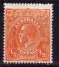 1914  Australia SC#  A4  20 MH * - Usados