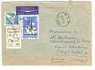 Lettre De LODZ , Pologne / Polska,15.4.1967;timbre Fusée /Rocket ;bijoux (Bracelet,fibule);Facteur à Cheval> Concarneau - Raketen
