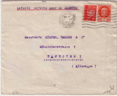 PETAIN - 1942 - Yvert N°514 + 521 Sur LETTRE Avec CENSURE De MARSEILLE Pour HAMBURG ! - 1941-42 Pétain