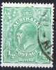 Australia 1918 King George V 1/2d Green - Large Multiple Wmk Used - Actual Stamp - Nice - SG48 - Used Stamps