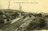 88 . BRUYERES -EN - VOSGES . LA GARE ET LES CASERNES D'ARTILLERIE . ( CACHET  LE CONMISSAIRE MILITAIRE SERVICE DES CHES - Bruyeres