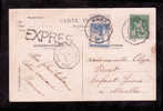 Carte Affr N° 110 +120 En Expres Octog. "Manage/1913" Pour Nivelles. - Brieven En Documenten