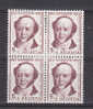 1954   N° 153     BLOC DE 4     NEUF*       CATALOGUE  ZUMSTEIN - Unused Stamps