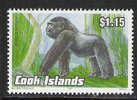 Q809.-.COOK ISLANDS .-. 1992 .-. SCOTT # : 1135 .-. MNH .-. GORILLA / GORILA . - Gorilles