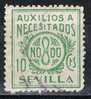 Pro Necesitados SEVILLA, 10 Cts Verde, Guerra Civil º - Vignettes De La Guerre Civile