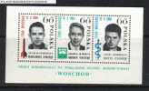 POLAND 1964 3RD CREW MANNED SPACE FLIGHT MIN SHEET NHM Engineer Komarow Scientist Feoktistow Doctor Jegrow Russia USSR - Ongebruikt