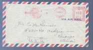 Trinidad Via Airmail PORT-OF-SPAIN 1947 Meter Stamp Cover To Chicago Illinois USA DELTA Line - Trinidad En Tobago (1962-...)