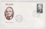 Iceland FDC 1-12-1978 Halldor Hermannsson With Cachet - FDC