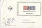 Norway FDC Mini Sheet 6-5- 1972 Posthorn Stamps 100 Years Anniversary Sent To Denmark - FDC