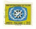 VARIETA', Rep. Italiana 1967: Anno Internazionale Del Tursmo, 20 Lire. VARIETA´: Centro Spostato - Abarten Und Kuriositäten