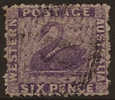 WESTERN AUSTRALIA 1863 6d SG 51a Cat 48.00 U RR43 - Usados