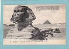 EGYPT.  -  Pyramids And Sphinx. - Sphinx De Face.  -  BELLE CARTE ANIMEE  - - Pyramids