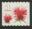 2005 - Canada Flower Definitives 51c RED BERGAMOT BLOSSOM Booklet Stamp FU Self Adhesiv E - Gebraucht