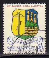 REPUBBLICA DI SAN MARINO 1979 TORNEO DELLA BALESTRA LIRE 120 USATO USED OBLITERE' - Oblitérés