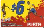 TARJETA DE ECUADOR DE AMIGO PORTA $6  JUGADORES FUTBOL  (FOOTBALL) - Ecuador